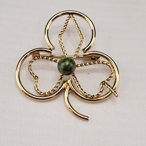 14k GF Wells Clover Poker Brooch